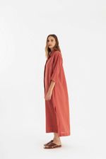Chemise Amplo Linho Terracota