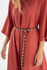Chemise Amplo Linho Terracota