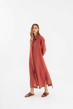 Chemise Amplo Linho Terracota
