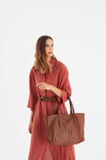 Chemise Amplo Linho Terracota