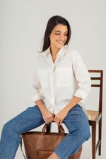 Camisa Tricoline Off White
