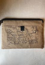 Estojo Notebook Lona Mapa Preto