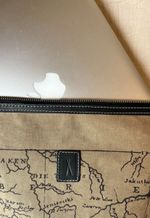 Estojo Notebook Lona Mapa Preto