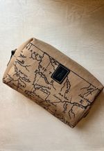 Necessaire Lona Mapa Preto