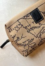 Necessaire Lona Mapa Preto