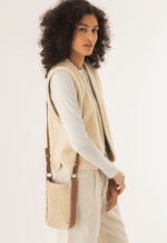 Bolsa Palma Tricô Off White