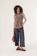 Colete Alongado Jacquard Solo