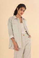 Camisa Oversized Jacquard Pintadinho