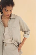 Camisa Oversized Jacquard Pintadinho