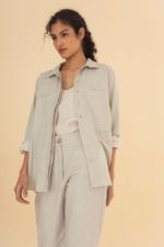 Camisa Oversized Jacquard Pintadinho