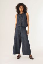 Regata Botões Jeans 
