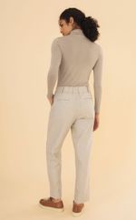 Calça Reta Jacquard Pintadinho