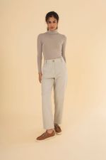 Calça Reta Jacquard Pintadinho