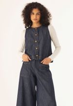 Regata Botões Jeans 