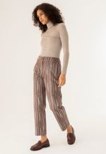 Calça Reta Jacquard Solo