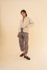 Cardigan Bolso Couro Areia