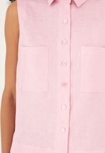 Camisa Sem Manga Linho Sakura