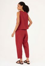 Calça Lyon Linho Cereja