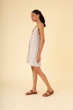 Vestido Botões Listras