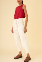 Calça Laço Sarja Cru