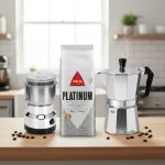 Café Delta Q Grão Cafeteira Italiana 6 Xícaras Moedor Inox