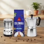 Café Delta Q Grão Cafeteira Italiana 6 Xícaras Moedor Inox