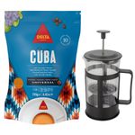 Café Gourmet Moído Delta Q em Pó + Cafeteira Prensa Francesa