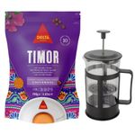 Café Gourmet Moído Delta Q em Pó + Cafeteira Prensa Francesa