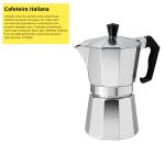 Cafeteira Italiana Moka Express Faz 6 Xícaras Café Aluminio