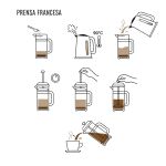 Cafeteira Prensa Francesa Cremeira Café Leite Cremoso 600ml