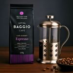 Kit Café Gourmet Torrado Baggio 250g Cafeteira Inox 350ml