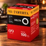 Pack 100 Cápsulas Delta Q Original – Café Expresso Compatível Somente com Cafeteiras Delta Q