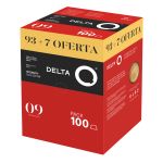 Pack 100 Cápsulas Delta Q Original – Café Expresso Compatível Somente com Cafeteiras Delta Q
