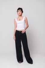 Calça Jeans Cintura Baixa Preta