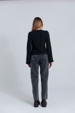 Calça Jeans Cropped Preta