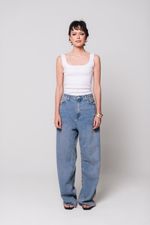 Calça Jeans Reta Over