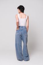 Calça Jeans Reta Over