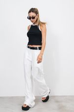Calça Pantalona Iza Branca