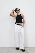 Calça Pantalona Iza Branca