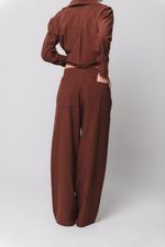 Calça Popeline Marrom