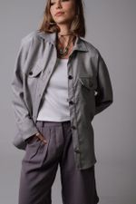 Camisa Cinza Oversized