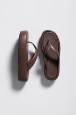 Chinelo Plataforma Marrom