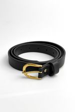 Cinto Ary Preto Fivela Dourada