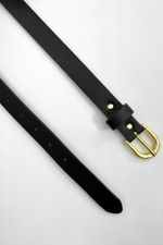 Cinto Ary Preto Fivela Dourada