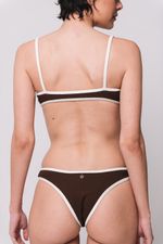 Conjunto de Biquíni Bicolor Marrom