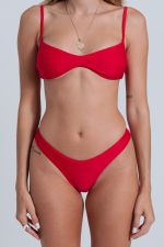 Conjunto de Biquíni Vintage Vermelho