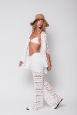 Conjunto de Tricot Kimono Branco