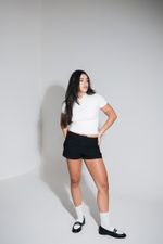 Mini Short Alfaiataria Preto