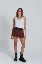Short Saia Elle Marrom
