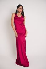 Vestido Costas Abertas Magenta